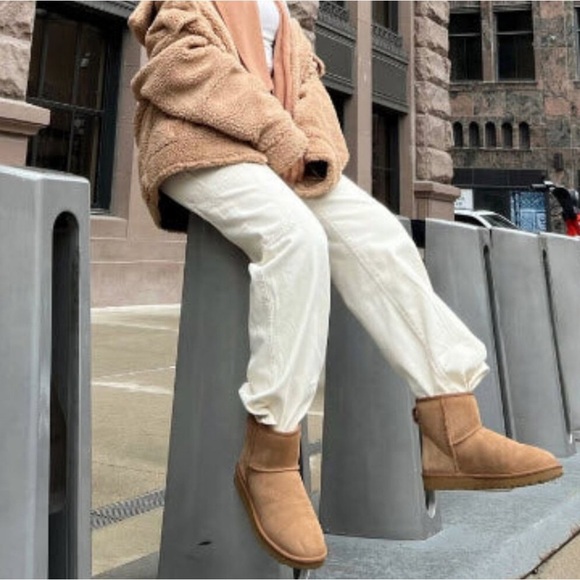 UGG Classic Mini II boot sheepskin chestnut size 8 - Picture 1 of 8